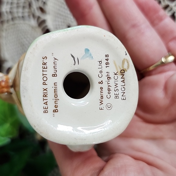 👉*VINTAGE* BESWICK BEATRIX POTTER BENJAMIN BUNNY FIGURE 1948 ~EXCELLENT COND! - Picture 5 of 6